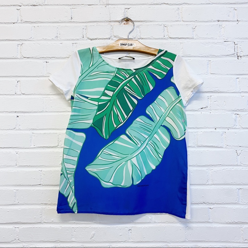 WEEKEND MAXMARA silk blouse front print